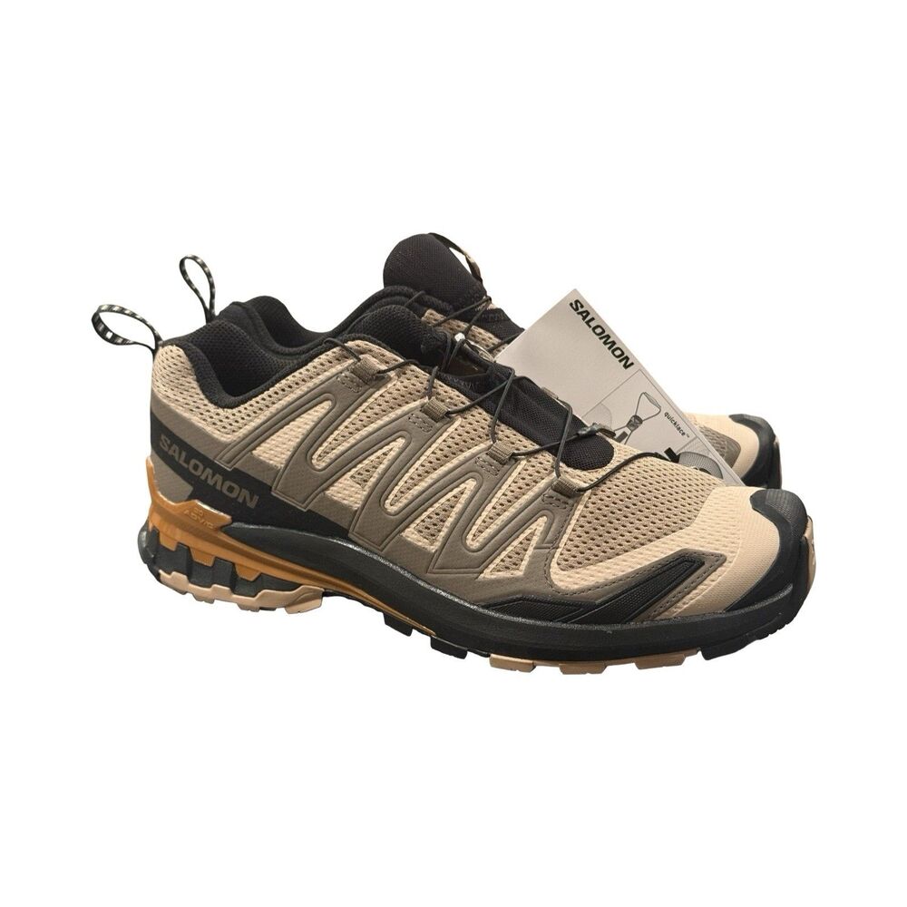 Size 10 Salomon XA Pro 3D V9 Trail Natural Black Sugar Almond Mens 472720